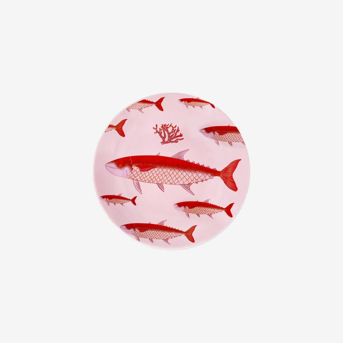 Flying Tiger Tallrik med tryck av rosa fisk - 16 cm^ Muggar & Keramik|Gåvor Till Värden