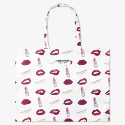 Flying Tiger Tote Bag med läppar^ Tygpåsar