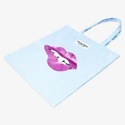 Flying Tiger Tote Bag med läppar^ Tygpåsar