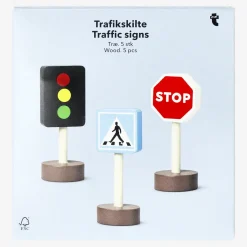 Flying Tiger Trafikskyltar. 5 st.^Barn Träleksaker|Dockor, Figurer & Små Leksaker
